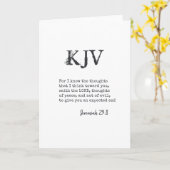 Jeremiah 29:11 KJV Bibelangebot - kann individuell Karte (Gelbe Blume)