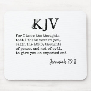Jeremiah 29:11 KJV Bibelangebot - kann individuell Mousepad