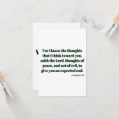 Jeremiah 29:11 KJV Bible Verse Flat Greeting Card Karte (Vorderseite/Rückseite Beispiel)