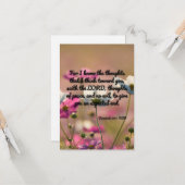 Jeremiah 29:11 KJV Bible Verse Pic Flat Gruß Karte (Vorderseite/Rückseite Beispiel)