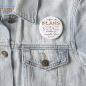 Jeremiah 29:11 Lila, Blumenbriefe Christlich Button (Beispiel)