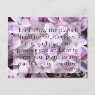 Jeremiah 29:11 Lilacs Postkarte