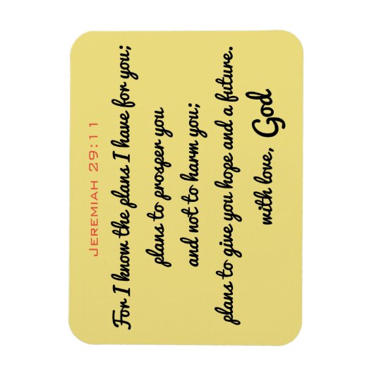 Jeremiah 29:11 Magnet (Vertikal)