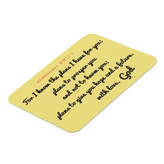 Jeremiah 29:11 Magnet (Linke Seite)