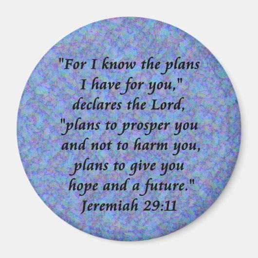 Jeremiah 29-11 magnet (Vorne)