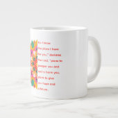 Jeremiah 29:11 Mandala Jumbo Tasse (Vorderseite Rechts)