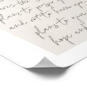 Jeremiah 29:11 Minimal Boho Beige Arch Script Poster (Ecke)