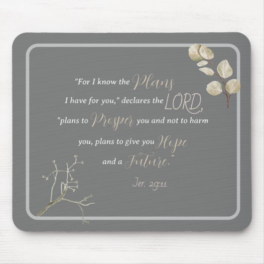 Jeremiah 29:11 mousepad (Vorne)