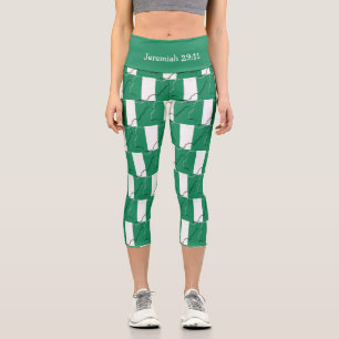 Jeremiah 29:11 Patriotisch NIGERIA FLAG Capri Leggings