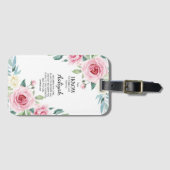 Jeremiah 29:11 Persönliche Gestaltung der rosa Ros Gepäckanhänger (Vorderseite (Horizontal))