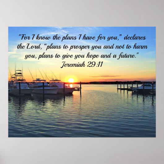JEREMIAH 29:11 PLÄNE FÜR EINE KÜNFTIGE BILDUNG POSTER (Vorne)
