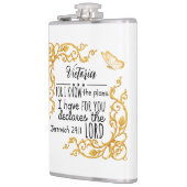 Jeremiah 29:11 Pläne habe ich für Sie Custom Gold Flachmann (Links)