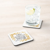 Jeremiah 29:11 Pläne habe ich für Sie Custom Gold Getränkeuntersetzer (Rechte Seite)