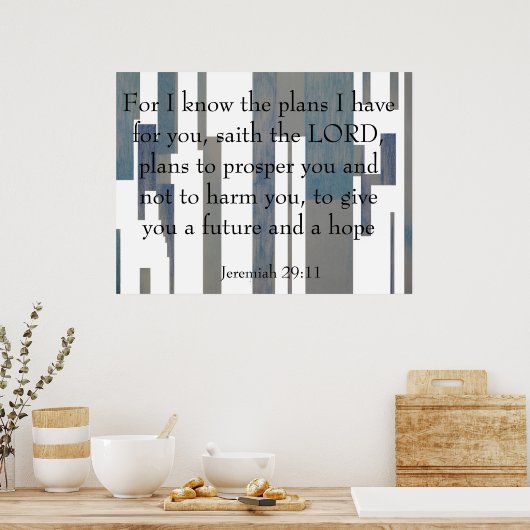 Jeremiah 29:11 poster (Küche)