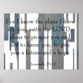 Jeremiah 29:11 poster (Vorne)