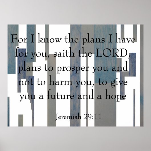 Jeremiah 29:11 poster (Vorne)