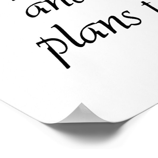 Jeremiah 29:11 Poster (Ecke)