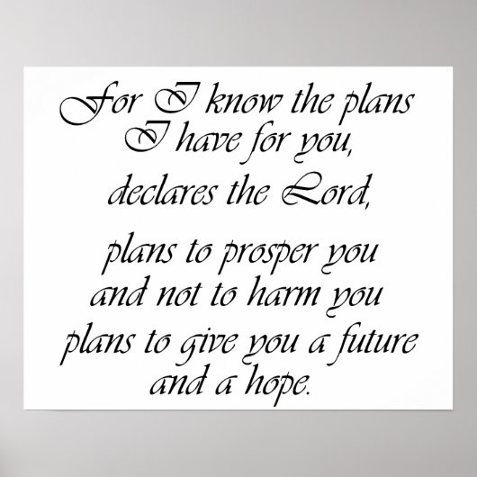 Jeremiah 29:11 Poster (Vorne)