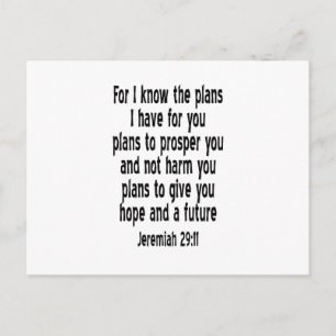 Jeremiah 29:11 postkarte