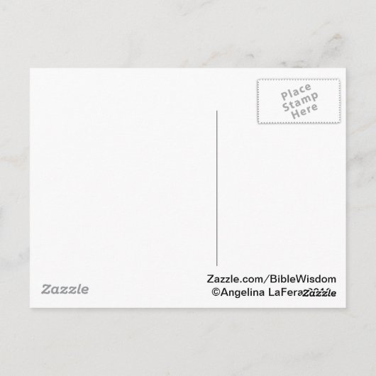 Jeremiah 29:11 postkarte (Rückseite)