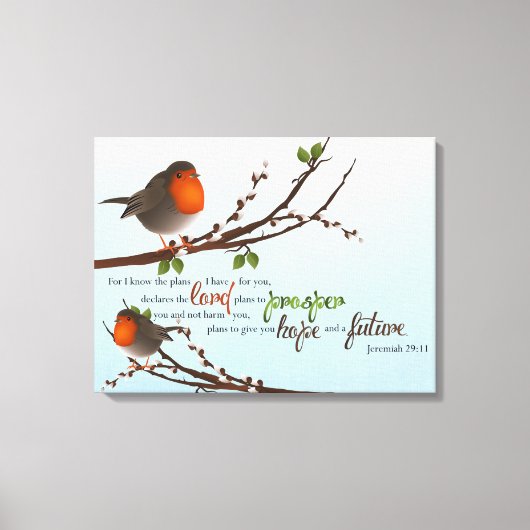 Jeremiah 29:11 Premium Wrapped Canvas (Gloss) Leinwanddruck (Vorderseite)