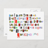 Jeremiah 29:11 Ransom Hinweis Postkarte (Vorne/Hinten)