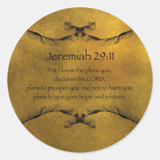 Jeremiah 29:11 runder aufkleber