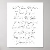 Jeremiah 29:11 Script Poster (Vorne)