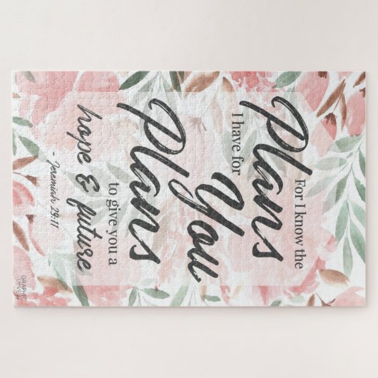 Jeremiah 29:11 Scripture: GraphicLoveShop Puzzle (Horizontal)