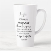 Jeremiah 29:11 Skriptbibliotheksverse mit Namen Milchtasse (Rechts)