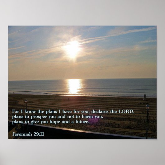 Jeremiah 29:11 Sonnenaufgang Poster (Vorne)