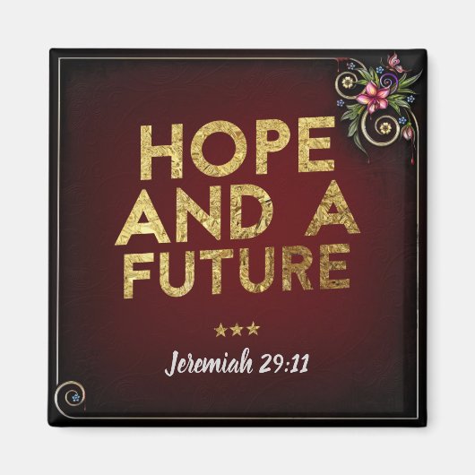 Jeremiah 29:11 Square Magnet (Vorne)