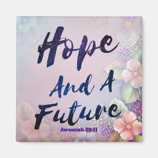 Jeremiah 29:11 Square Magnet (Vorne)