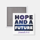 Jeremiah 29:11 Square Magnet (Vorderseite/Rückseite)