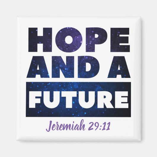 Jeremiah 29:11 Square Magnet (Vorne)