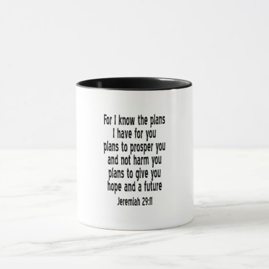 Jeremiah 29:11 tasse (Zentrum)