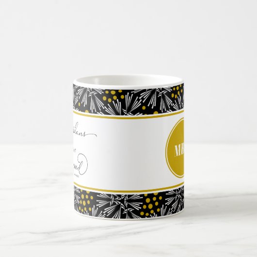 Jeremiah 29:11 Tasse für Schwarz-Gold-Muster (Mittel)