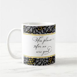 Jeremiah 29:11 Tasse für Schwarz-Gold-Muster