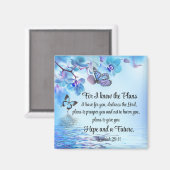 Jeremiah 29:11 Tropische Orchideen Butterfly Bibel Magnet (Vorderseite/Rückseite)