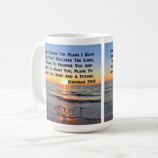 JEREMIAH 29:11 UHR KAFFEETASSE (Vorderseite Links)