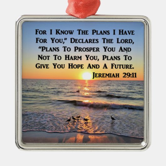 JEREMIAH 29:11 UHR ORNAMENT AUS METALL (Vorne)