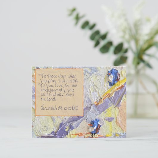 Jeremiah 29:12-13 postkarte (Stehend Vorderseite)
