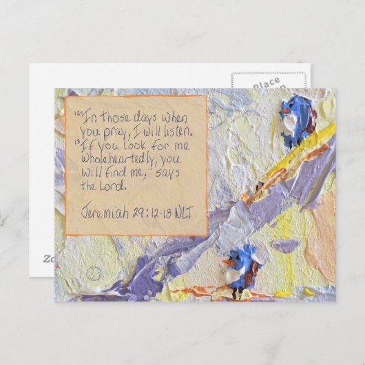 Jeremiah 29:12-13 postkarte (Vorne/Hinten)