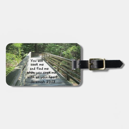 Jeremiah 29:13 gepäckanhänger (Vorderseite horizontal)