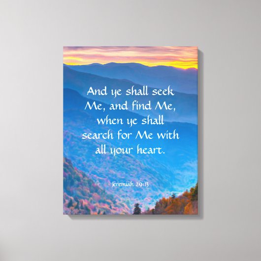 Jeremiah 29:13 leinwanddruck (Vorderseite)