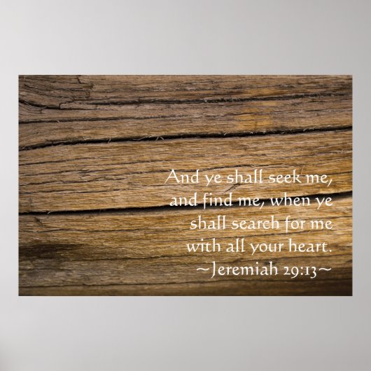 Jeremiah 29:13 poster (Vorne)