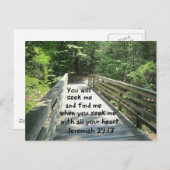 Jeremiah 29:13 postkarte (Vorne/Hinten)