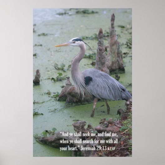 Jeremiah 29:13 Schrift Drucken Poster (Vorne)