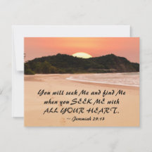 Jeremiah 29:13 Seek Me with all Your Heart Flat