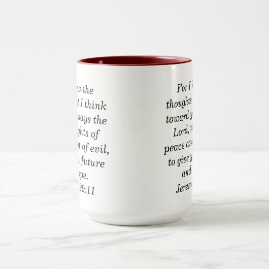 Jeremiah 29:1 Custom Scripture Two-Tone Coffee Tas Tasse (Zentrum)